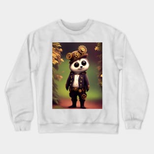 Cute Kawaii Steampunk Raccoon Crewneck Sweatshirt